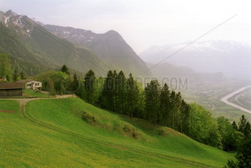 Alpenlandschaft im Fuerstentum Liechtenstein