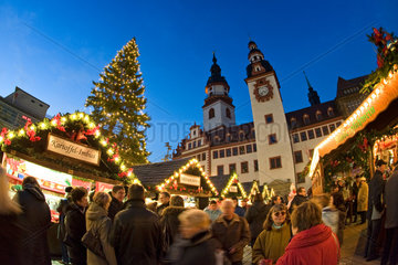 Chemnitz  Deutschland  der Weihnachtsmarkt in Chemnitz  Sachsen