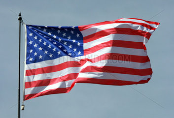 Iffezheim  Deutschland  Nationalfahne der USA weht im Wind