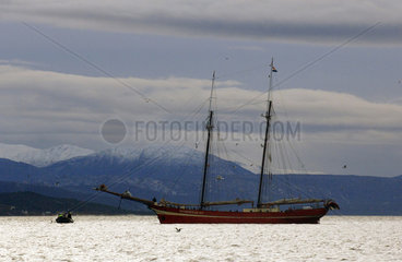 Segelschiff auf dem Tysfjord (Norwegen)