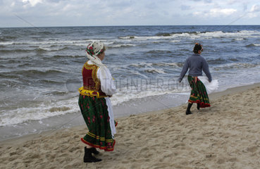 Am Strand von Miedzyzdroje (Polen)