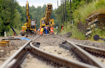 Chemnitz  Deutschland  Gleisbauarbeiten
