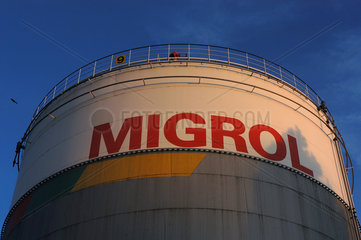 Tanklager der Firma Migrol in Basel  Schweiz