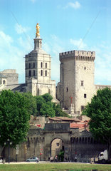 der Papstpalast  Avignon  Suedfrankreich