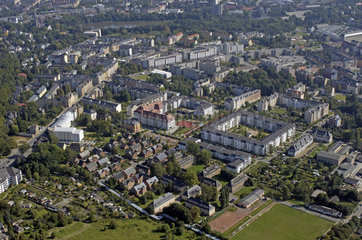 Chemnitz  Deutschland  Luftbild von Chemnitz Altendorf aus Nordwest gesehen