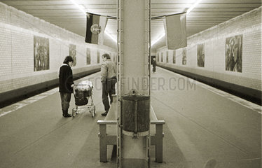 U-Bahnhof in Ostberlin 1985