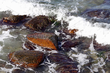 Kuehlungsborn  Felsen im Meer