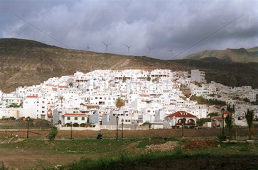 Agaete  Gran Canaria  Spanien  Blick auf den Urlaubsort