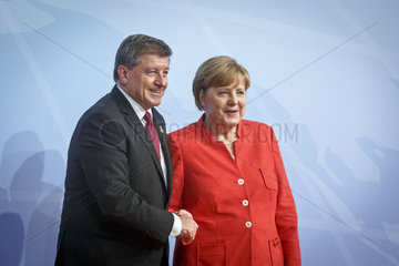 Guy Ryder Generaldirektor der Internationalen Arbeitsorganisation und Angela Merkel (CDU)  Bundeskanzlerin