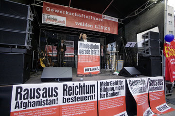 Bundestagswahlkampf 2009 - Wahlkampfkundgebung der Partei Die Linke mit Oskar Lafontaine