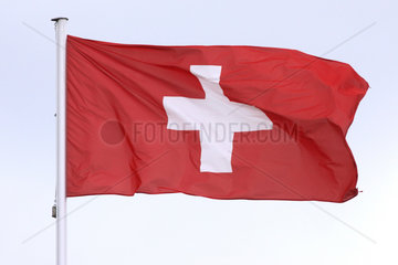 Iffezheim  Deutschland  Nationalfahne der Schweiz