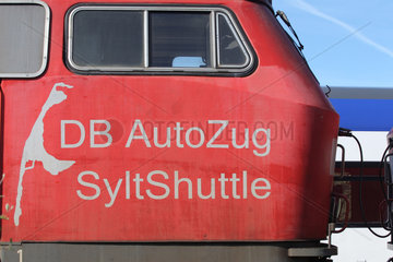 Westerland  Deutschland  Triebwagen des DB AutoZug SyltShuttle im Bahnhof auf Sylt