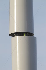 Haselund  Deutschland  Aufbau einer Windkraftanlage des Herstellers Senvion