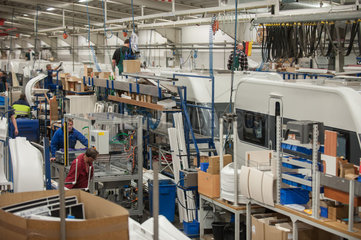 Fockbek  Deutschland  Produktion bei dem Hobby-Wohnwagenwerk