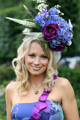 Royal Ascot  Fashion on Ladies Day: Woman with stylish hat