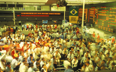 Betriebsamkeit an der Boerse BM&F in Sao Paulo