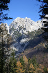 Kranjska Gora  Blick auf die Julischen Alpen vom Vrsic-Pass