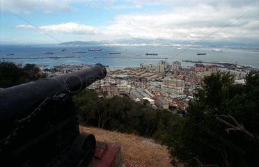 Kanonen auf dem Felsen von Gibraltar