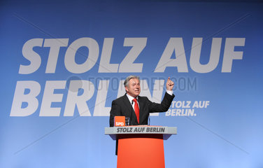 Berlin  Deutschland  der Regierende Buergermeister Klaus Wowereit  SPD  auf dem Landesparteitag