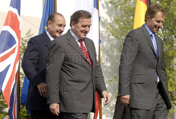 Chirac + Blair + Schroeder