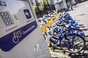 Fahrradstadt Utrecht  Leihfahrraeder in der Innenstadt