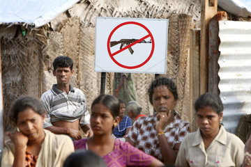 Batticaloa  Sri Lanka  Waffenverbotsschild
