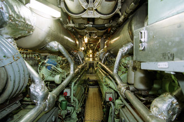 Eckernfoerde  Deutschland  Blick in das Innere eines U-Bootes