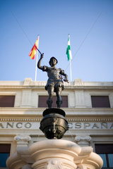 Sevilla  Spanien  Merkur-Statue auf einem Springbrunnen