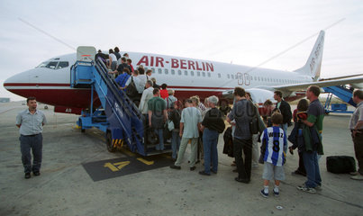 Mallorca  Spanien  mit Air Berlin zurueck nach Deutschland