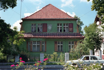 Ein Haus aus deutschen Zeiten in Kaliningrad  Russland