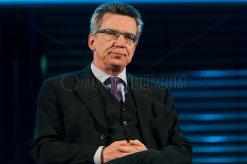 Berlin  Deutschland  Bundesverteidigungsminister Thomas de Maiziere  CDU  bei einer Veranstaltung der Atlantik-Bruecke