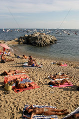 Strand von Calella an der spanischen Costa Brava