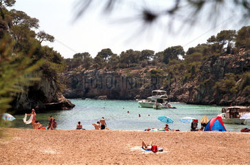 Am Strand der Bucht Cala Pi  Mallorca