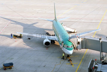 Flugzeug der Fluglinie Aer Lingus auf dem Flughafen Frankfurt/Main
