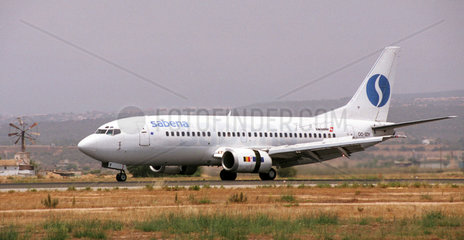 Mallorca  Spanien  Maschine der Fluglinie Sabena in der Hauptstadt der Insel