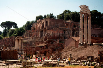 Rom  das westliche Foro Romano mit dem Palatin
