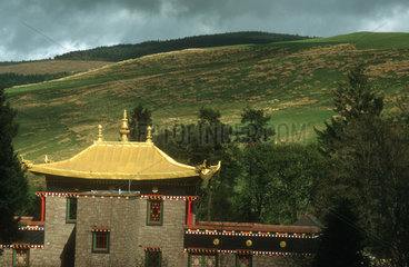 Der Monastery Kagyu Samye Ling Tempel in Schottland