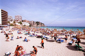Mallorca  Spanien  Strandleben in Cala Major