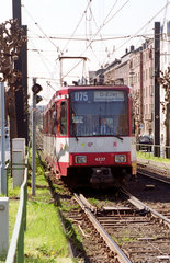 Duesseldorf  Deutschland  Strassenbahn