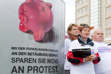 Berlin  Deutschland  Protestveranstaltung des deutschen Tierschutzbund