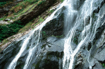 Irland  Wicklow Mountains  Powerscourt Wasserfall