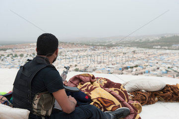 Bab al-Hawa  Syrien  Fluechtlingslager an der syrisch-tuerkischen Grenze