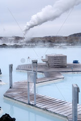 Island  Blue Lagoon und Geothermalkraftwerk in Grindavik