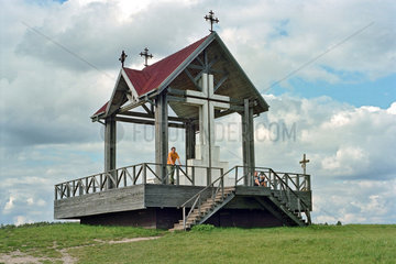Holzkapelle auf dem Berg der Kreuze  Siauliai  Litauen