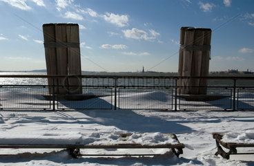 Hafenmole im New Yorker Battery Park