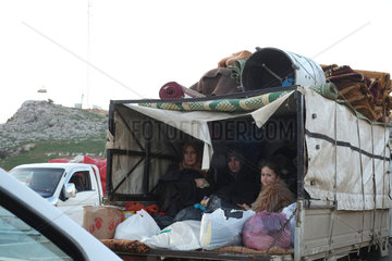 Afrin  Syrien  Fluechtlinge an der syrisch-tuerkischen Grenze