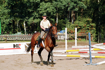 Reiter der Reiterwache Grunewald beim Training