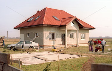 Einfamilienhaus im Bau in Breslau (Wroclaw)