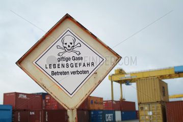 Hamburg  Warnschild -Giftige Gase-