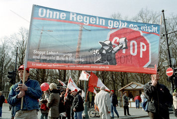 Demonstration gegen Reformpolitik